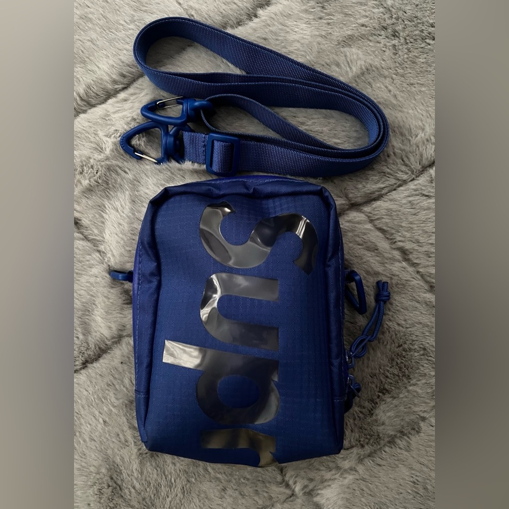 Supreme Blue Neck Pouch
